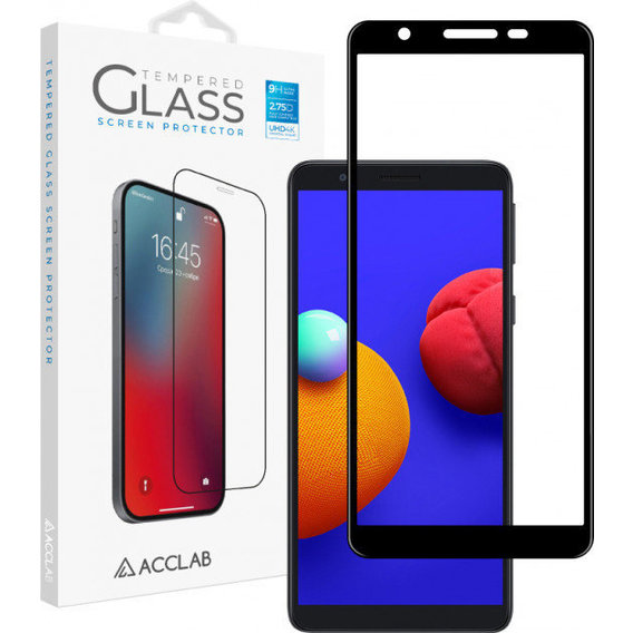 Аксессуар для смартфона ACCLAB Tempered Glass Full Glue Black for Samsung A015 Galaxy A01