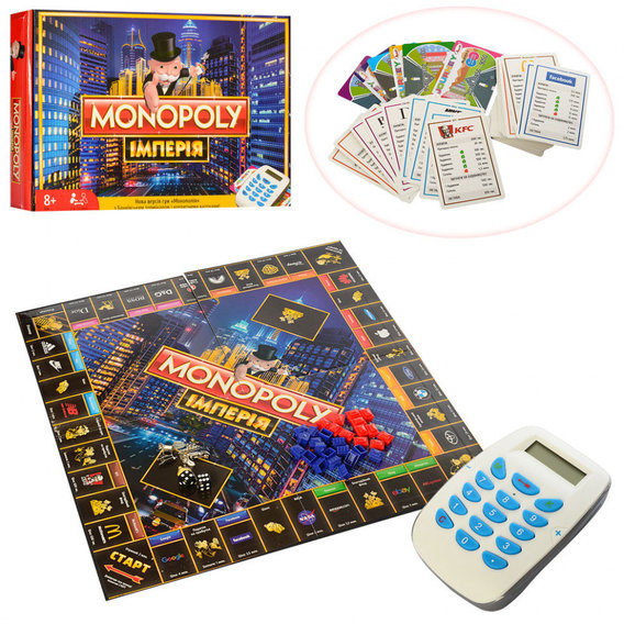 Настольная игра Монополия с терминалом и банковскими карточками (M3801)