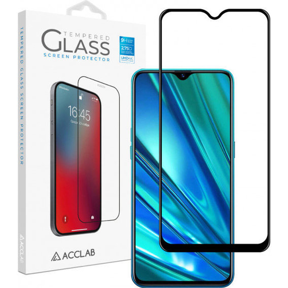 Аксессуар для смартфона ACCLAB Tempered Glass Full Glue Black for Realme 5 Pro