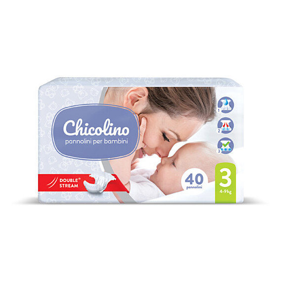 Chicolino подгузники детские 3 (4-9кг) 40шт MEDIUM