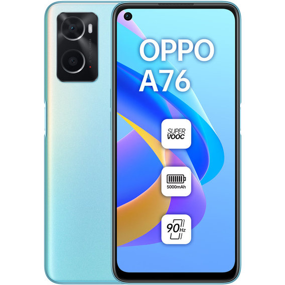 Смартфон Oppo A76 4/128GB Glowing Blue (UA UCRF)
