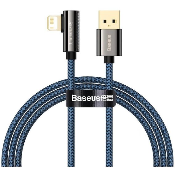 Кабель Baseus USB Cable to Lightning Legend Elbow 2.4A 1m Blue (CACS000003)
