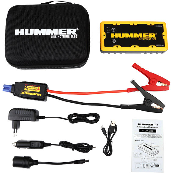 Hummer H2 Jump Starter + Power Bank + LED фонарь