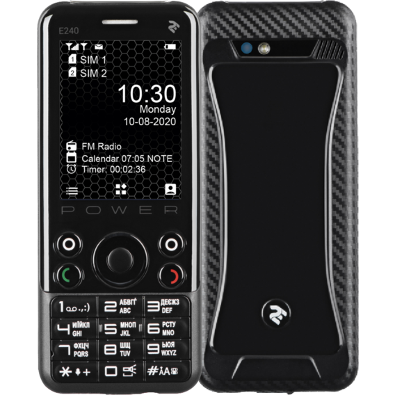 Мобильный телефон 2E E240 POWER Black (UA UCRF)