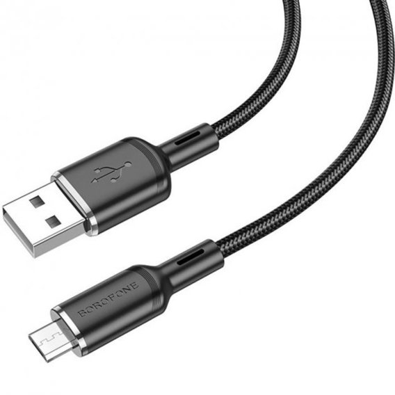 Кабель Borofone USB Cable to microUSB Cyber 1m Black (BX90)