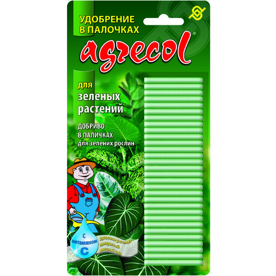 Удобрение Agrecol в палочках для декоративно-лиственных растений с вит. С 30шт (30401)