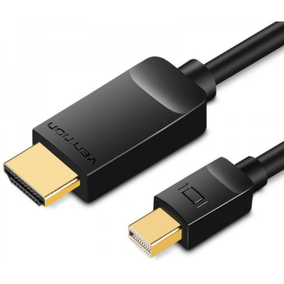 Кабель и переходник Vention mini DisplayPort - HDMI (M/M), 2 м, Black (HAHBH)