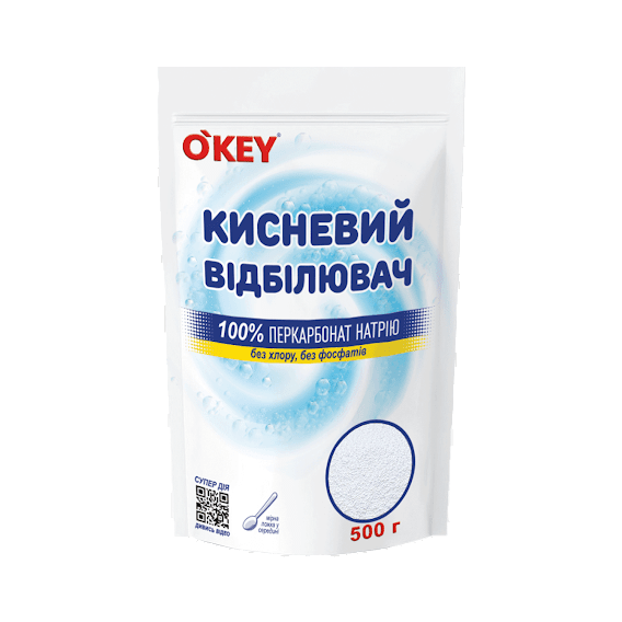 Отбеливатель O'KEY кислородный 100% 500г (4820049384239)