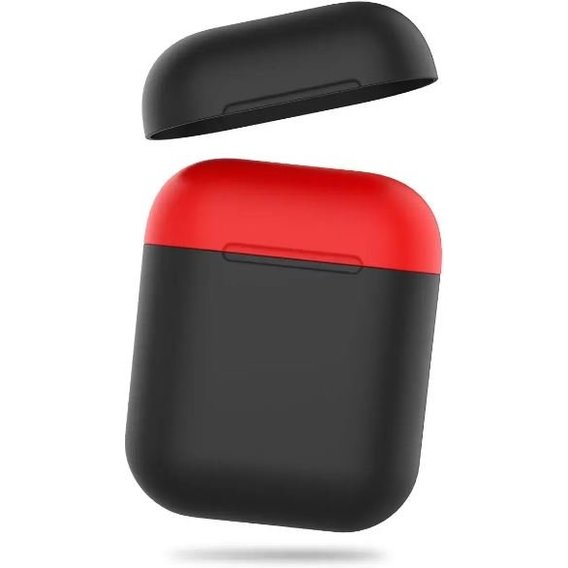 Чехол для наушников AhaStyle Silicone Duo Case Black/Red (AHA-01380-BBR) for AirPods