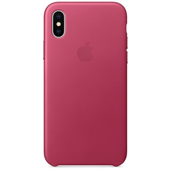 Аксессуар для iPhone Apple Leather Case Pink Fuchsia (MQTJ2) for iPhone X