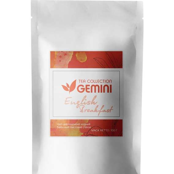 Чай Gemini черный Tea Collection Английский завтрак 100 г (5000000039470)