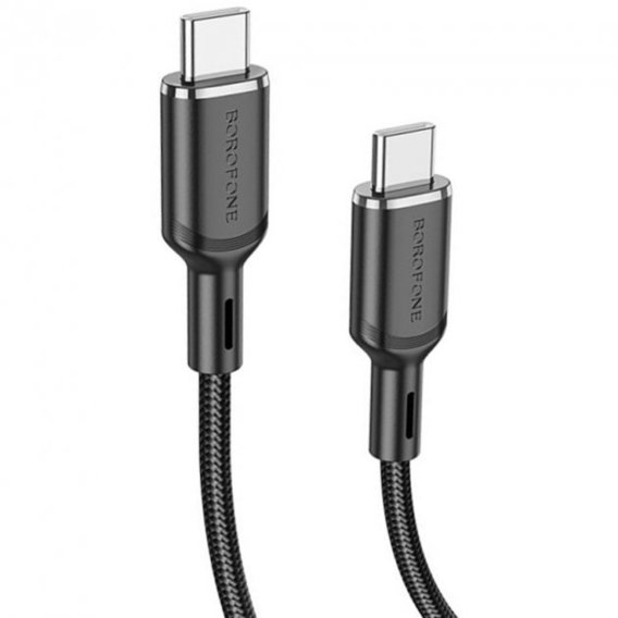 Кабель Borofone USB-C to USB-C Cyber 1m Black (BX90)