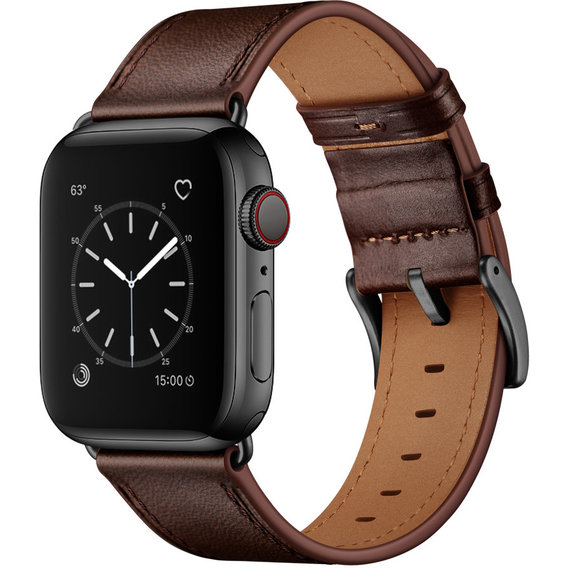 Аксессуар для Watch Top Genuine Leather Bank Dark Brown (BLAP181266) for Apple Watch 42/44/45/49mm Ultra