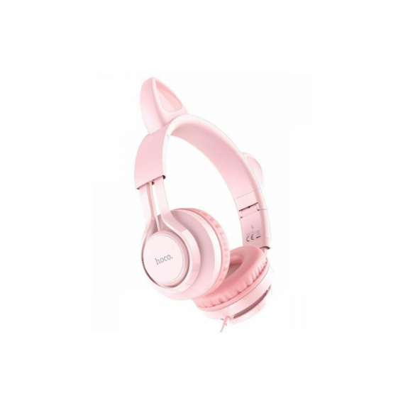 Наушники Hoco W36 Cat Ear 3.5mm Pink