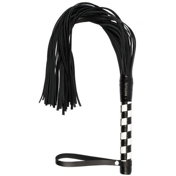 Флогер Premium Leather Flogger Black&White