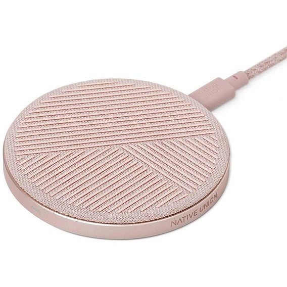 Зарядное устройство Native Union Wireless Charger Drop Fabric Rose (DROP-ROSE-FB-V2)
