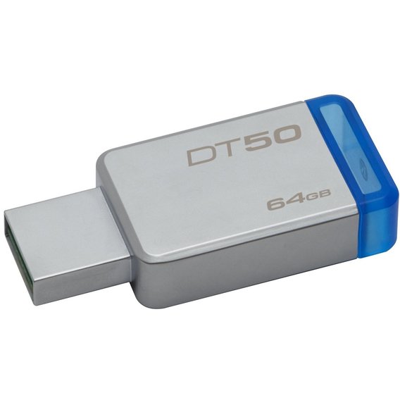 USB-флешка Kingston 64GB DataTraveler 50 USB 3.0 Metal/Blue (DT50/64GB)