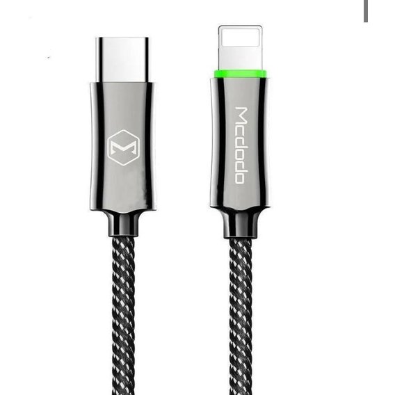 Кабель Mcdodo Cable USB-C to Lightning Auto Power Off Series 1.8m Black