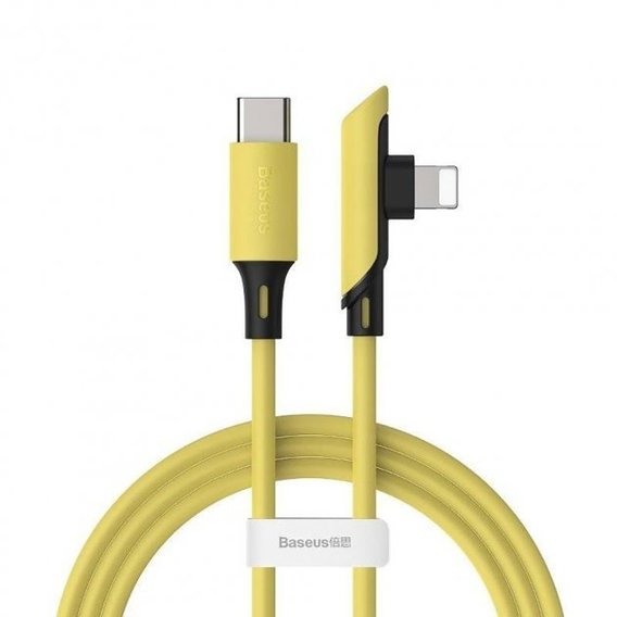 Кабель Baseus Cable USB-C to Lightning Colorful Elbow 18W 1.2m Yellow (CATLDC-A0Y)