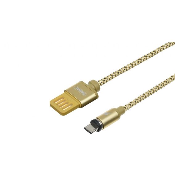 Кабель Remax USB Cable to microUSB Gravity Magnetic 1m Gold (RC-095M-GOLD)