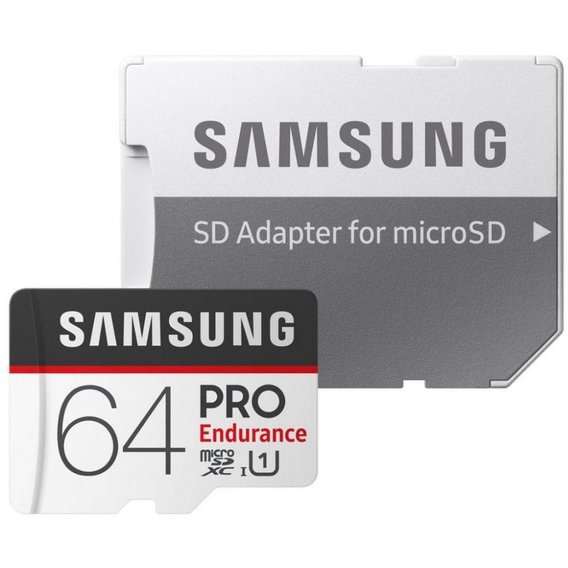 Карта памяти Samsung 64GB microSDXC Class 10 UHS-I U1 Pro Endurance + adapter (MB-MJ64GA/RU)