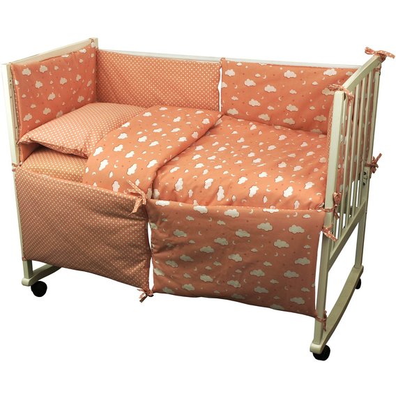 Набор для детской кроватки Руно "Тучка" 60x120 (977У_(Рожевий) хмарка)