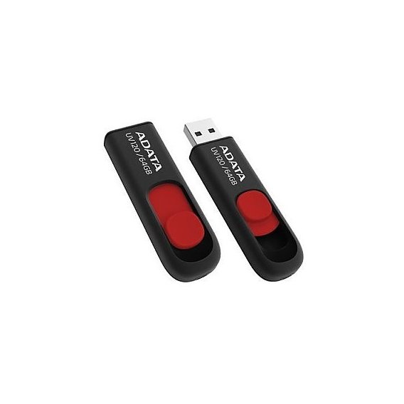 USB-флешка ADATA 64GB C008 USB 2.0 Black/Red (AC008-64G-RKD)