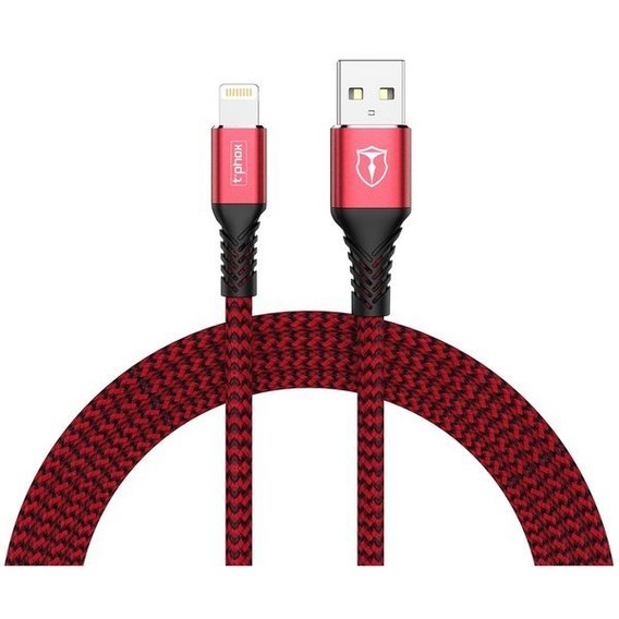 Кабель T-PHOX USB Cable to Lightning Jagger 1m Red (T-L814 red)