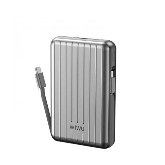 Внешний аккумулятор WIWU Power Bank 10000mAh Trunk 22.5W Magnetic Wireless Silver