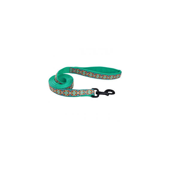 Повідець Coastal Ribbon Weave Leash для собак темно-бірюзовий з кісточками 2.5смх1.8 м (55195)