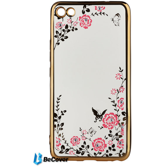 Аксессуар для смартфона BeCover Flowers Series Gold for Meizu U20