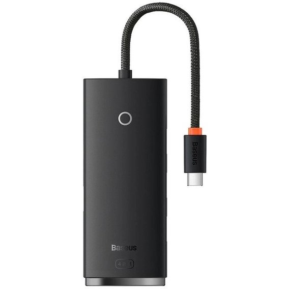 Адаптер Baseus Adapter Lite Series USB-C to 4хUSB3.0+USB-C Black (WKQX030301)