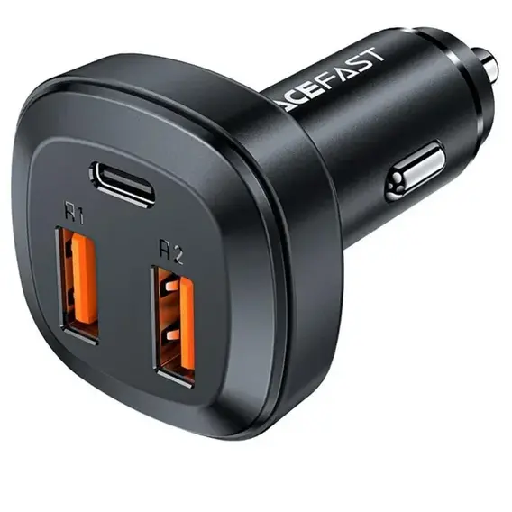 Зарядное устройство Acefast Car Charger 2xUSB+USB-C B9 66W Black