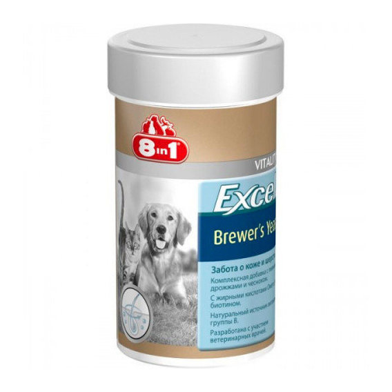 Витамины 8in1 Excel Brewers Yeast для собак и котов 140 шт. (4048422109495)