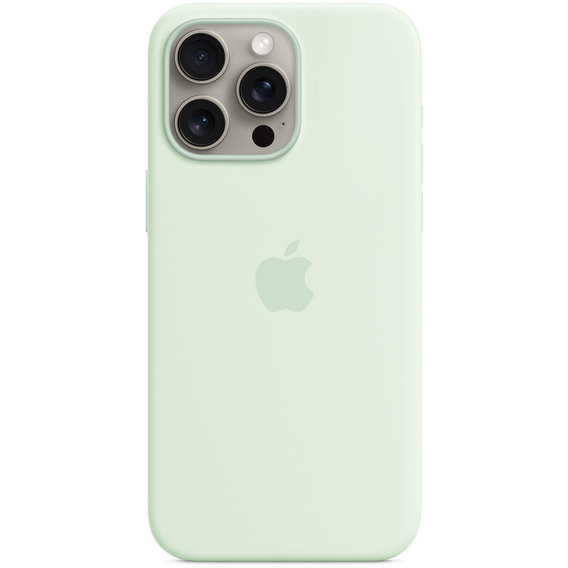 Аксессуар для iPhone Apple Silicone Case with MagSafe Soft Mint (MWNQ3) for iPhone 15 Pro Max