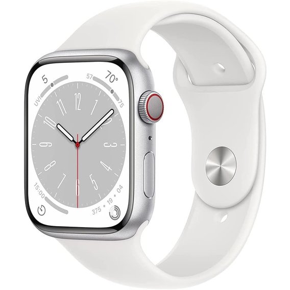 Apple Watch Series 9 41mm GPS Silver Aluminum Case with White Sport Band - S/M 