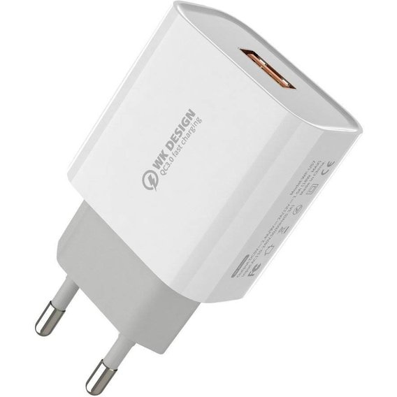 Зарядное устройство WK USB Wall Charger Maxspeed 18W White (WP-U57)