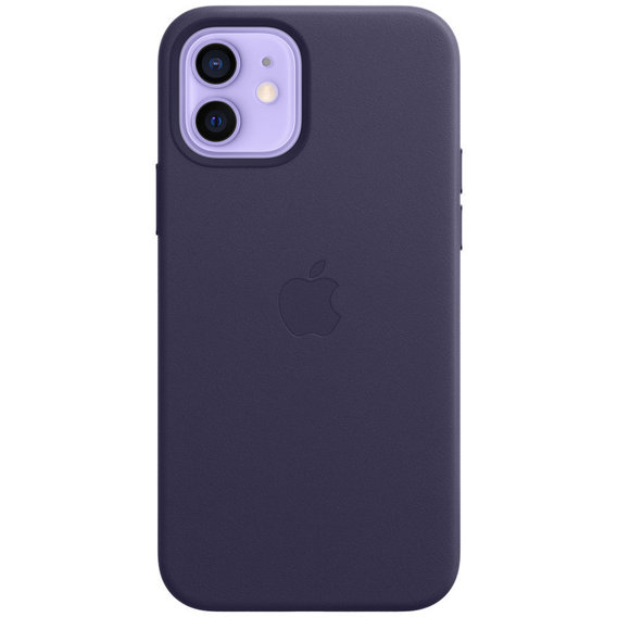Аксессуар для iPhone Apple Leather Case with MagSafe Deep Violet (MJYR3) for iPhone 12/iPhone 12 Pro