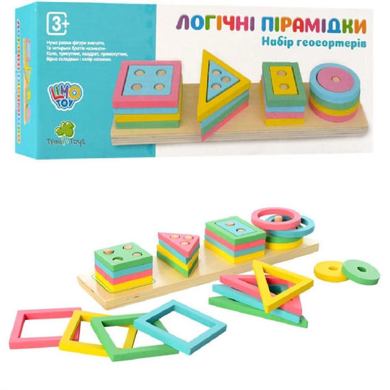 Развивающая игрушка Limo Toy Геометрика MD 2066 деревянная