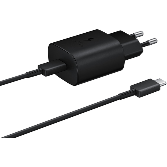 Зарядное устройство Samsung USB-C Wall Charger with Cable USB-C 25W Black (EP-TA800XBEGRU)