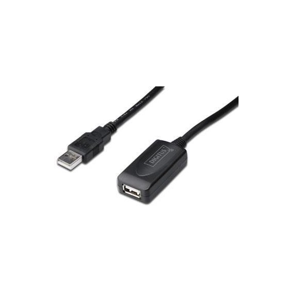 Кабель Digitus USB Cable to USB F Black 25m (DA-73103)