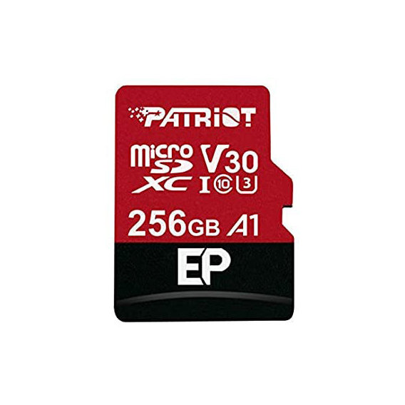 Карта памяти Patriot 256GB microSDXC Class 10 UHS-I U3 V30 A1 EP + адаптер (PEF256GEP31MCX)