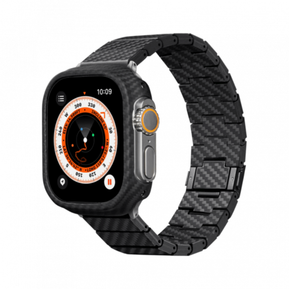 Аксессуар для Watch Pitaka Carbon Fiber Watch Band Modern Black/Grey for Apple Watch 42/44/45/49mm (AWB2307)