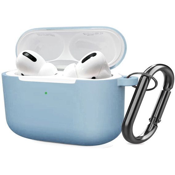 Чехол для наушников TPU Case with Belt Light Blue for Apple AirPods Pro
