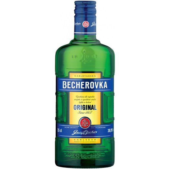 Ликерная настойка на травах Becherovka 0.35л 38% (STA8594405101131)