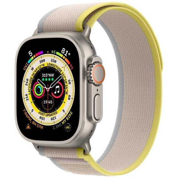 Аксесуар для Watch Apple Trail Loop Yellow/Beige Size S/M (MQEG3) для Apple Watch 44/45/49mm