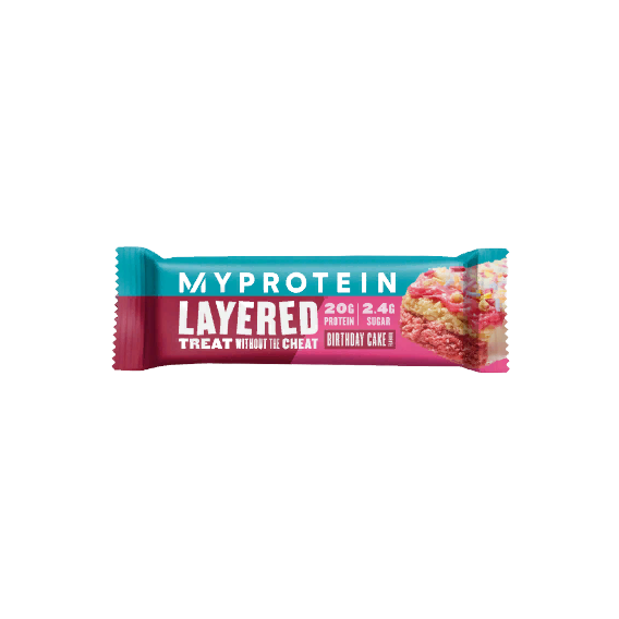 MyProtein Layered Protein Bar 60 g Birthday Cake