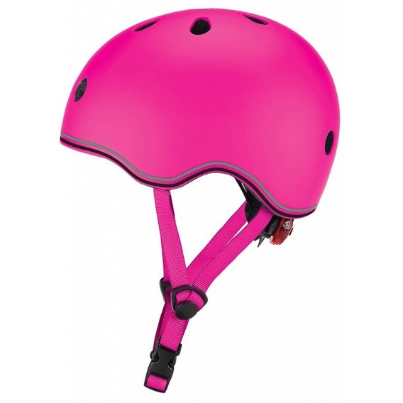Шлем защитный детский GLOBBER EVO LIGHTS, пастельный розовый, с фонариком, 45-51см (XXS/XS)