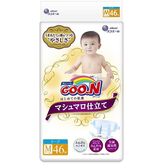 Подгузники Goo.N Super Premium Marshmallow (M, 6-11 кг)