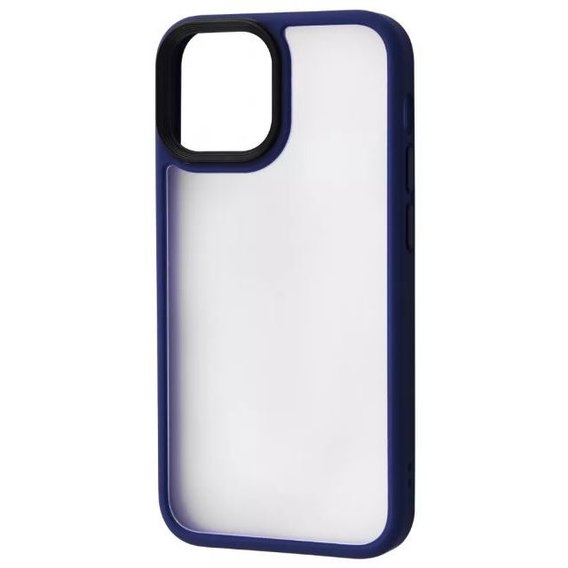 Аксессуар для iPhone TPU Case Shadow Matte Metal Buttons Blue for iPhone 13 Pro